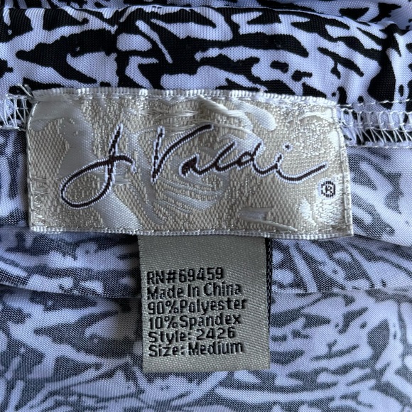 •J. Valdi• Black/White Patterned Sundress - Size Medium - Picture 2 of 6